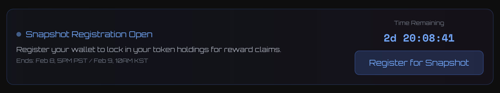Sentinel Registration UI - Before